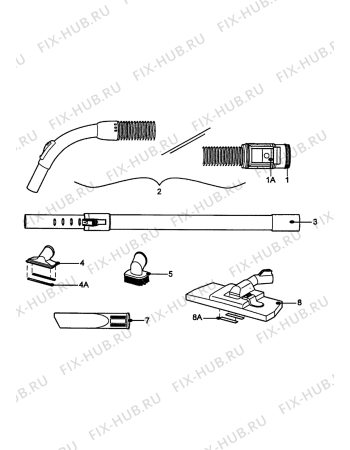 Взрыв-схема пылесоса Electrolux Z2570 - Схема узла Accessories